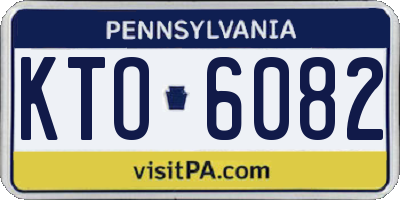 PA license plate KTO6082