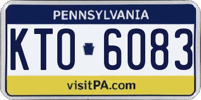 PA license plate KTO6083