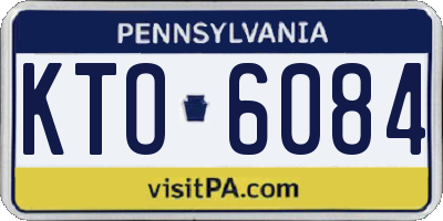 PA license plate KTO6084