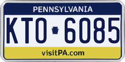 PA license plate KTO6085