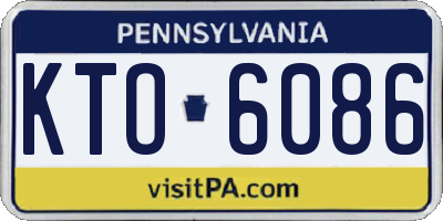 PA license plate KTO6086