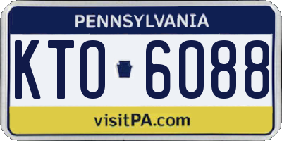 PA license plate KTO6088
