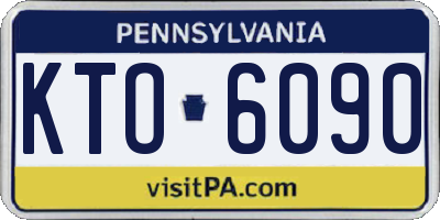 PA license plate KTO6090