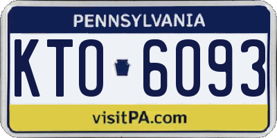 PA license plate KTO6093