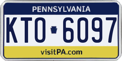 PA license plate KTO6097