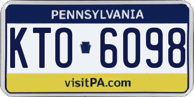 PA license plate KTO6098