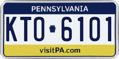 PA license plate KTO6101
