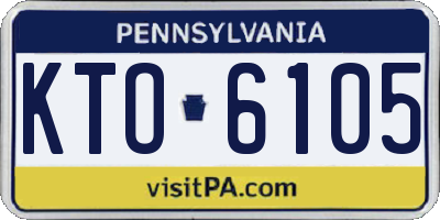 PA license plate KTO6105