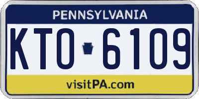 PA license plate KTO6109