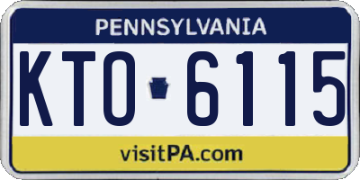 PA license plate KTO6115
