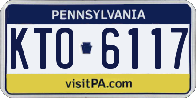 PA license plate KTO6117