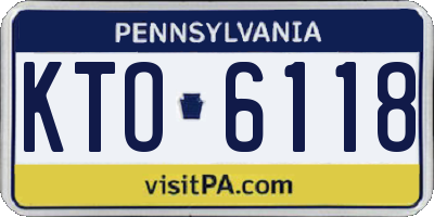 PA license plate KTO6118