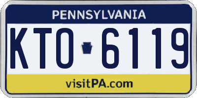PA license plate KTO6119