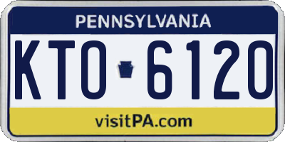 PA license plate KTO6120