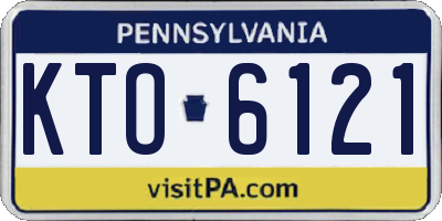 PA license plate KTO6121