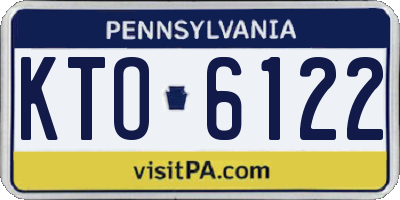 PA license plate KTO6122