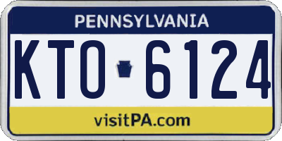 PA license plate KTO6124