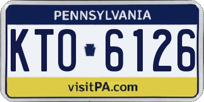 PA license plate KTO6126