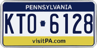 PA license plate KTO6128