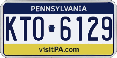 PA license plate KTO6129