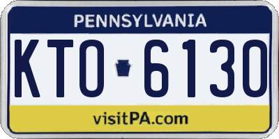 PA license plate KTO6130