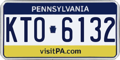 PA license plate KTO6132
