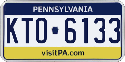 PA license plate KTO6133