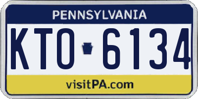 PA license plate KTO6134