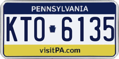 PA license plate KTO6135