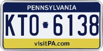 PA license plate KTO6138