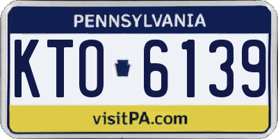 PA license plate KTO6139