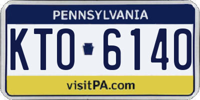 PA license plate KTO6140