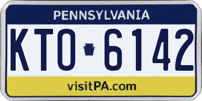 PA license plate KTO6142