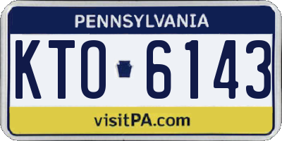 PA license plate KTO6143