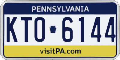 PA license plate KTO6144