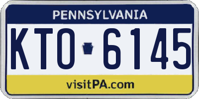 PA license plate KTO6145