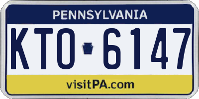 PA license plate KTO6147
