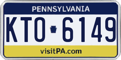 PA license plate KTO6149
