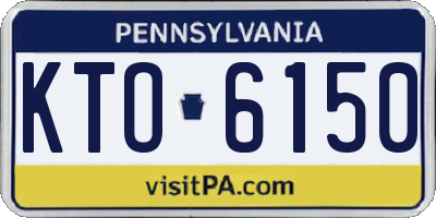 PA license plate KTO6150