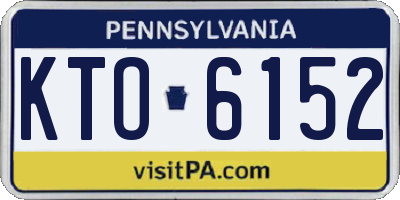 PA license plate KTO6152