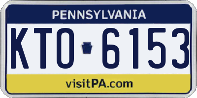 PA license plate KTO6153