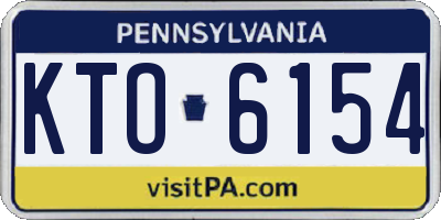 PA license plate KTO6154