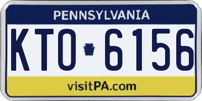 PA license plate KTO6156