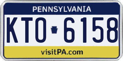 PA license plate KTO6158