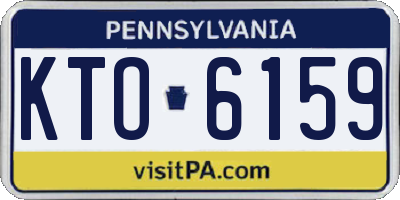 PA license plate KTO6159