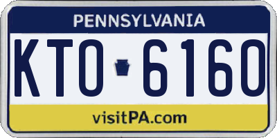 PA license plate KTO6160