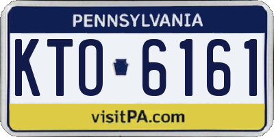 PA license plate KTO6161