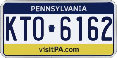 PA license plate KTO6162