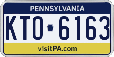 PA license plate KTO6163