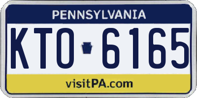 PA license plate KTO6165